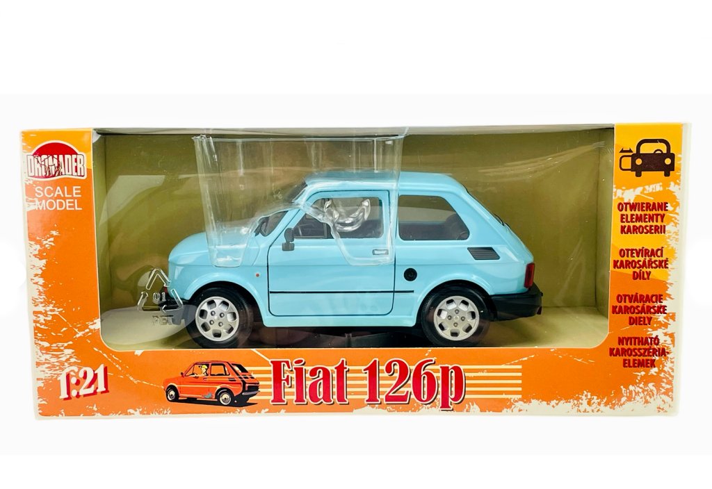 Welly Fiat 126 Světle modrý 1:21