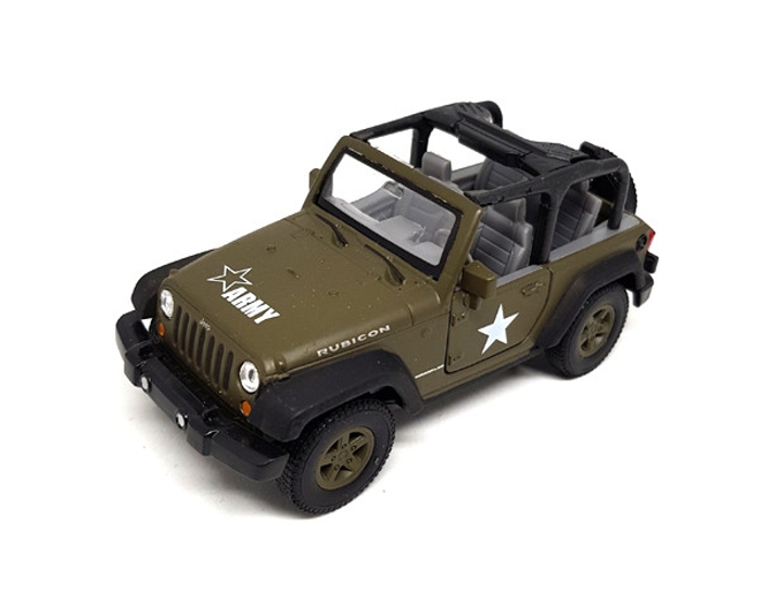 Welly Jeep Wrangler Rubicon Convertible Army 1:34/39