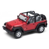 Welly Jeep Wrangler Rubicon Convertible Červený 1:34/39