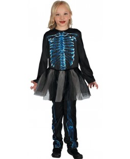 Dětský kostým na karneval Kostra Girl, 130-140 cm