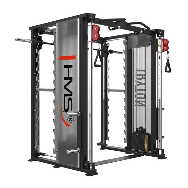 Profesionální posilovací stroj HMS TRYTON - 3D multipress, protisměrné kladky, závaží