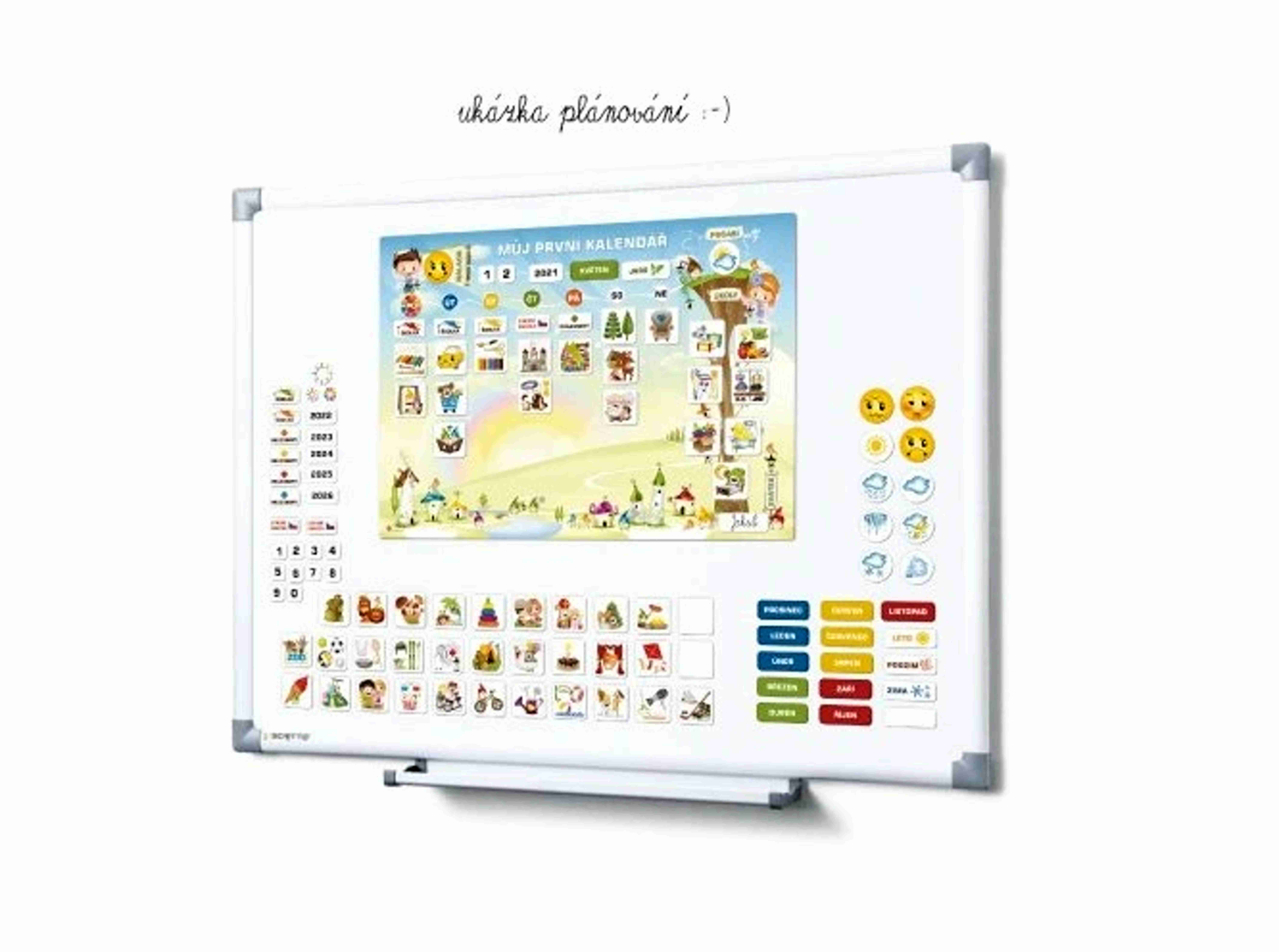 Kalendář magnetický, Školka 114ks magnetek v kartonu 45x32x1cm