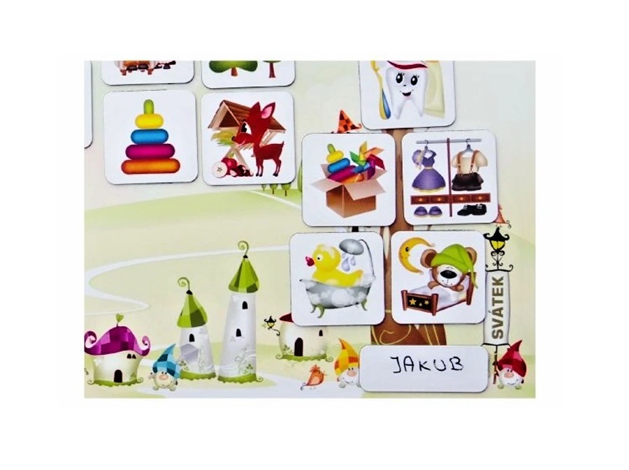 Kalendář magnetický, Školka 114ks magnetek v kartonu 45x32x1cm
