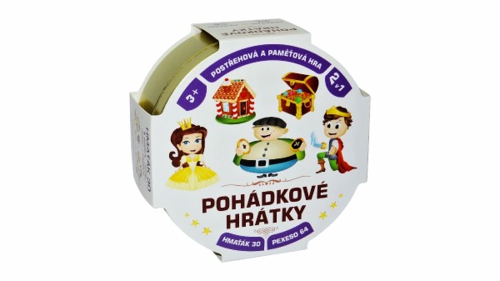 Společenská hra Pohádkové hrátky 2v1, v plechové krabičce