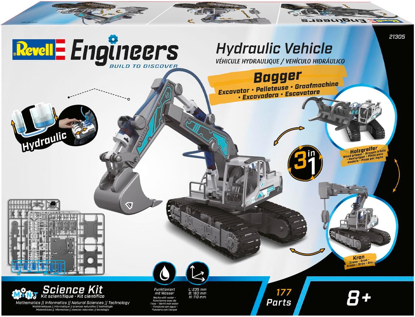 Revell Engineers 21305 - Hydraulic Excavator 3in1 (1:24)