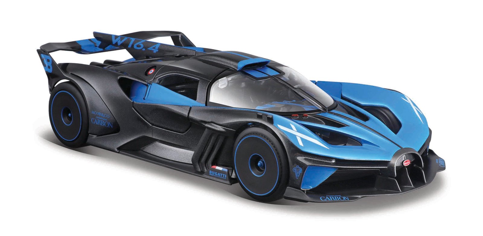 Maisto Bugatti Bolide, metal černo-modrá, 1:24