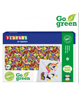 Playbox zažehlovací korálky Go Green mix, 4000ks