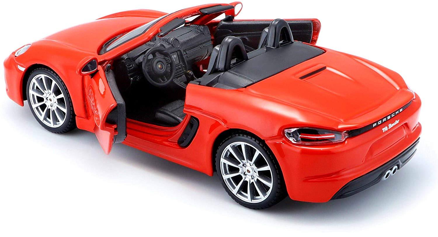 Bburago Porsche 718 Boxster, oranžové 1:24