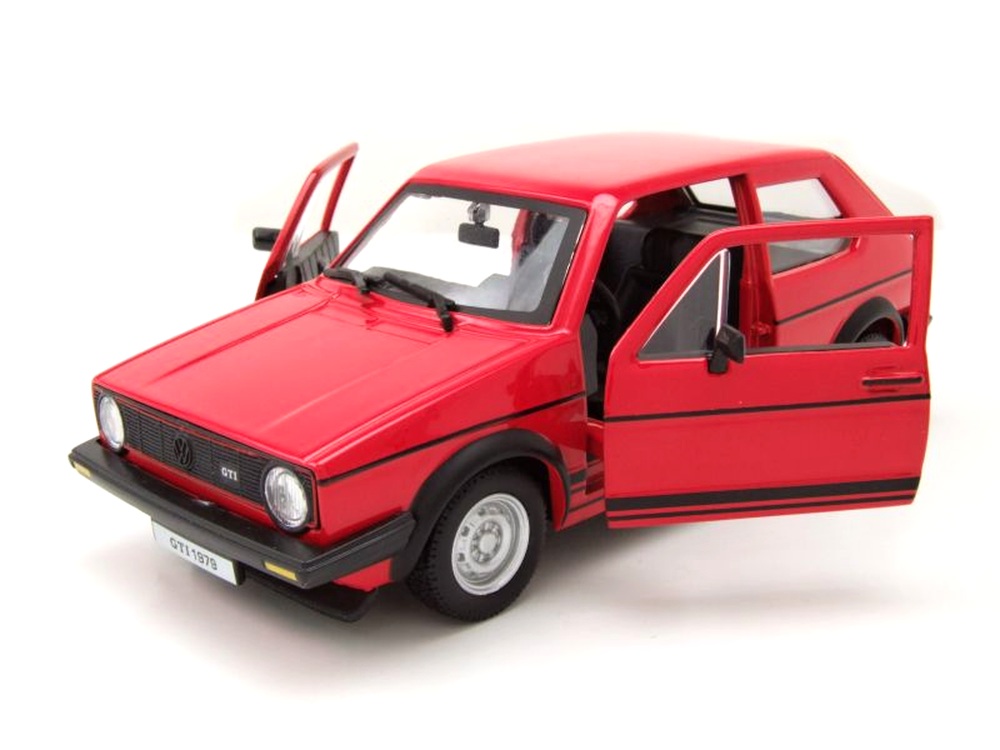 Bburago VW Golf MK1 1974 červený 1:24