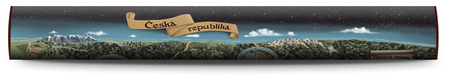 Giftio Stírací mapa Česká republika Deluxe XL, Stříbrná