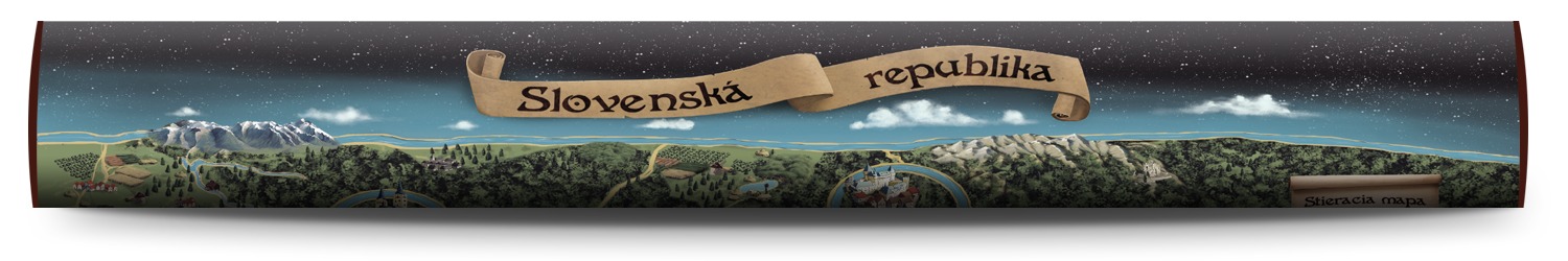 Giftio Stírací mapa Slovenská republika Deluxe XL, Stříbrná