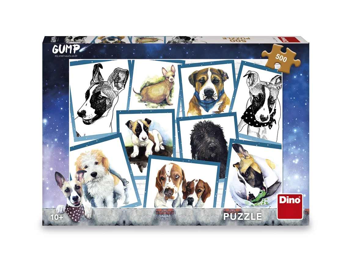 Dino Puzzle Pes Gump a kamarádi 500 dílků