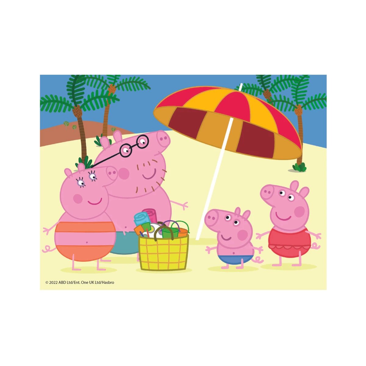 Dino Dřevěné licenční kostky Peppa Pig, 12 kostek