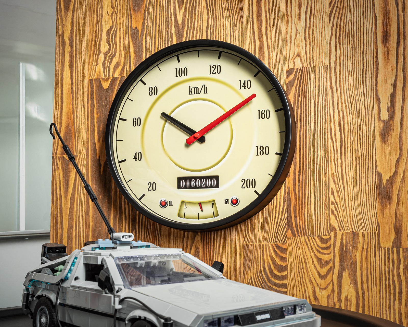 Retro nástěnné hodiny Speedometer, průměr 29,5 cm