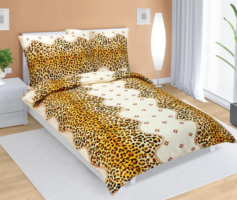 Bellatex Povlečení krepové Leopardí vzor, 140x200,70x90 cm