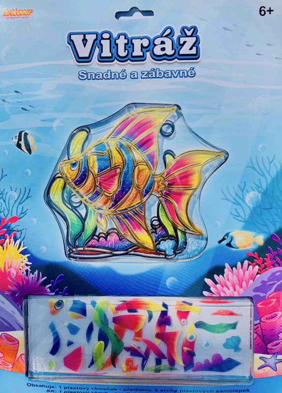 ArtLover Vitráž - Ryba 13cm