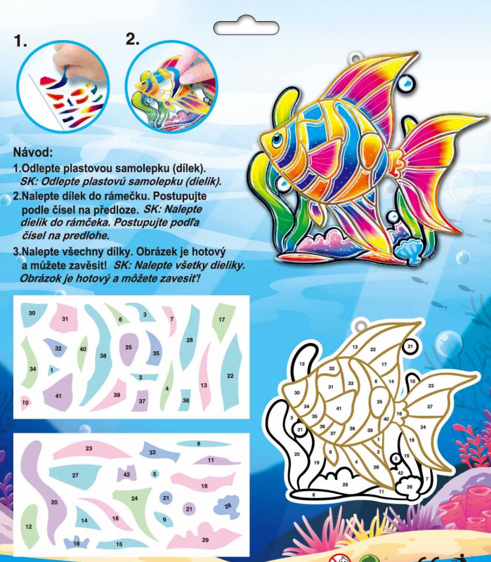 ArtLover Vitráž - Ryba 13cm