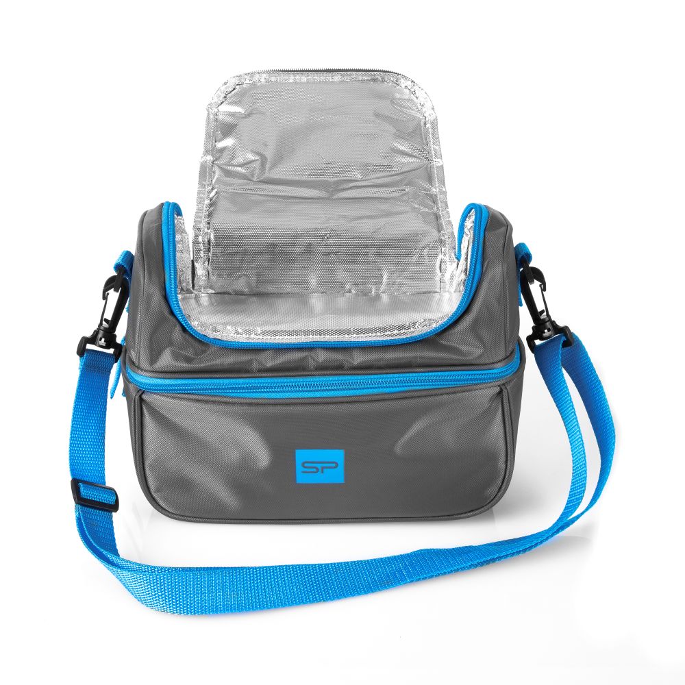 Spokey LUNCH BOX Termo taška s plastovým boxem a příborem