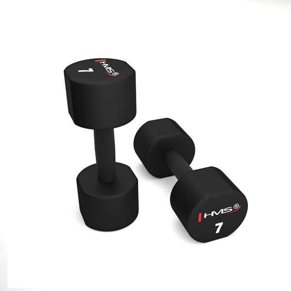 Polyuretanové jjednoruční činky HMS HPT07, 2x7 kg