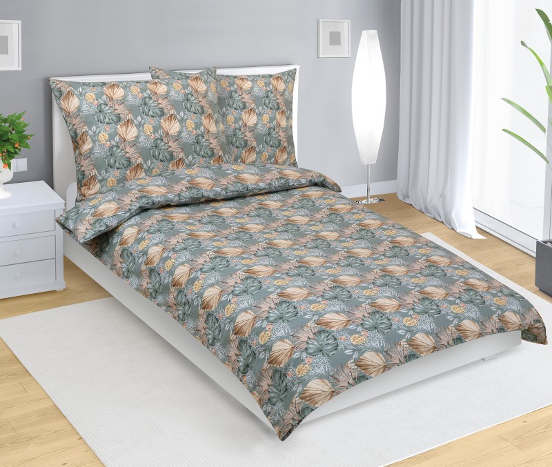 Bellatex Povlečení bavlna, Monstera barevná - 140x200, 70x90 cm