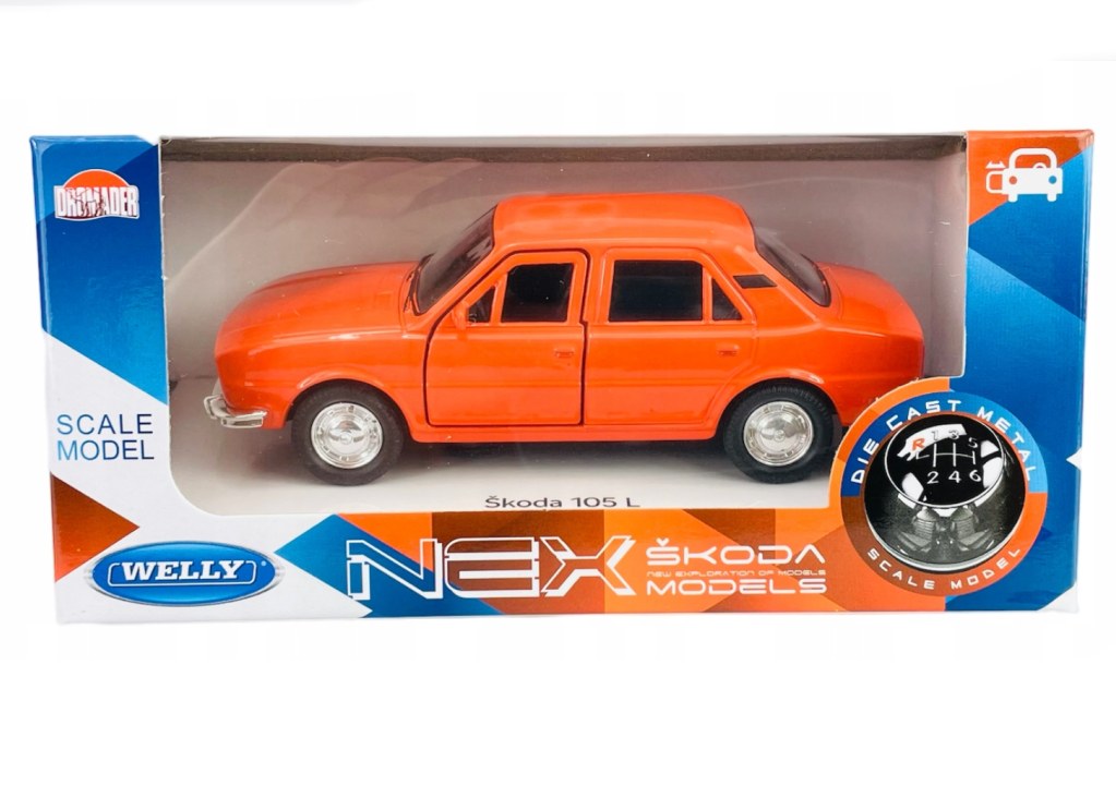 Welly Škoda 105L orange 1:34-39