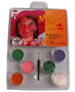 Eulenspiegel Sada barev na obličej 6x5g, My Girl make-up s návodem