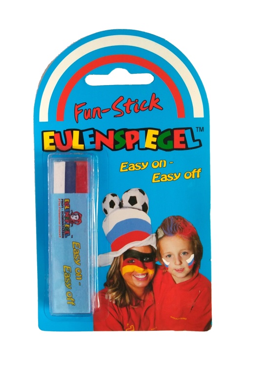 Eulenspiegel Tyčinka pro fanoušky - bílá, modrá, červená