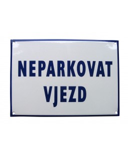 Neparkovat vjezd, bílo-modrá, 297x210 mm