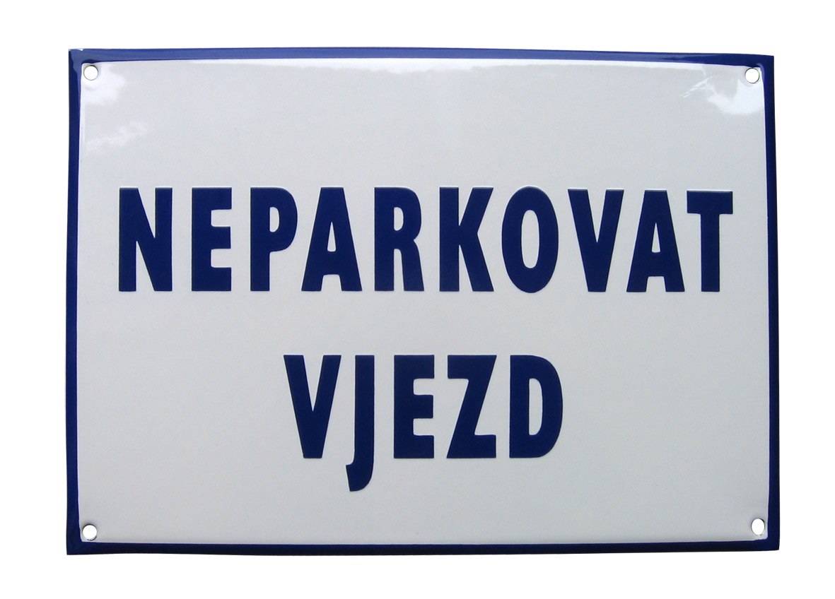Neparkovat vjezd, bílo-modrá, 297x210 mm