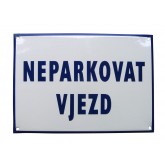 Neparkovat vjezd, bílo-modrá, 297x210 mm