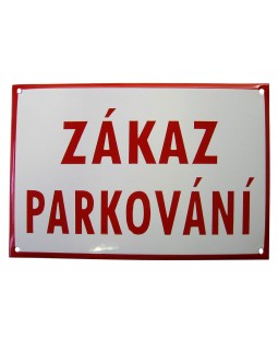 Zákaz parkování, bílo-červená, 297x210 mm