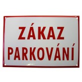 Zákaz parkování, bílo-červená, 297x210 mm