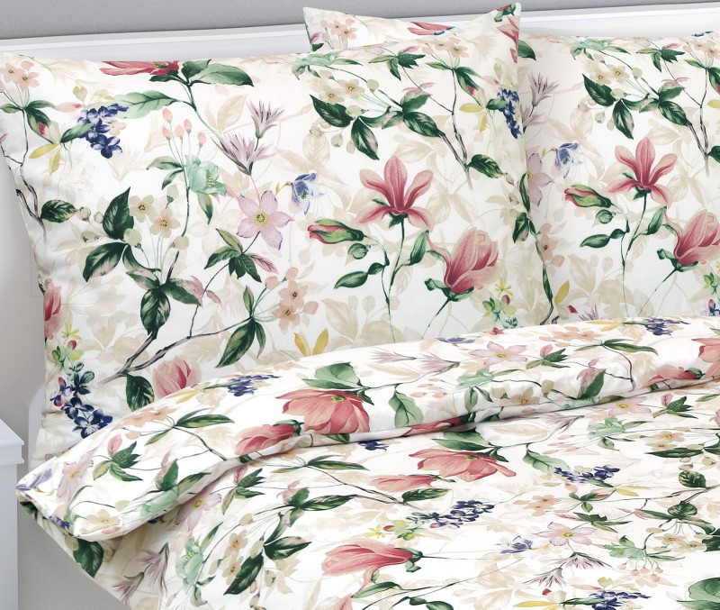 Bellatex Povlečení bavlna, Magnolie růžová - 140x200, 70x90cm