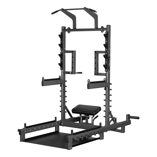 HMS SMP01 Multifunkční stojan s platformou pro zvedání činek a Hip Thrust