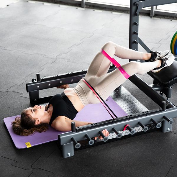 HMS SMP01 Multifunkční stojan s platformou pro zvedání činek a Hip Thrust
