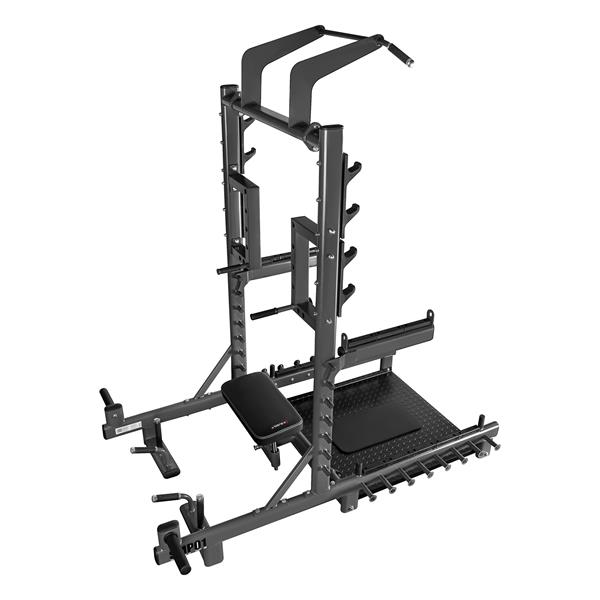 HMS SMP01 Multifunkční stojan s platformou pro zvedání činek a Hip Thrust