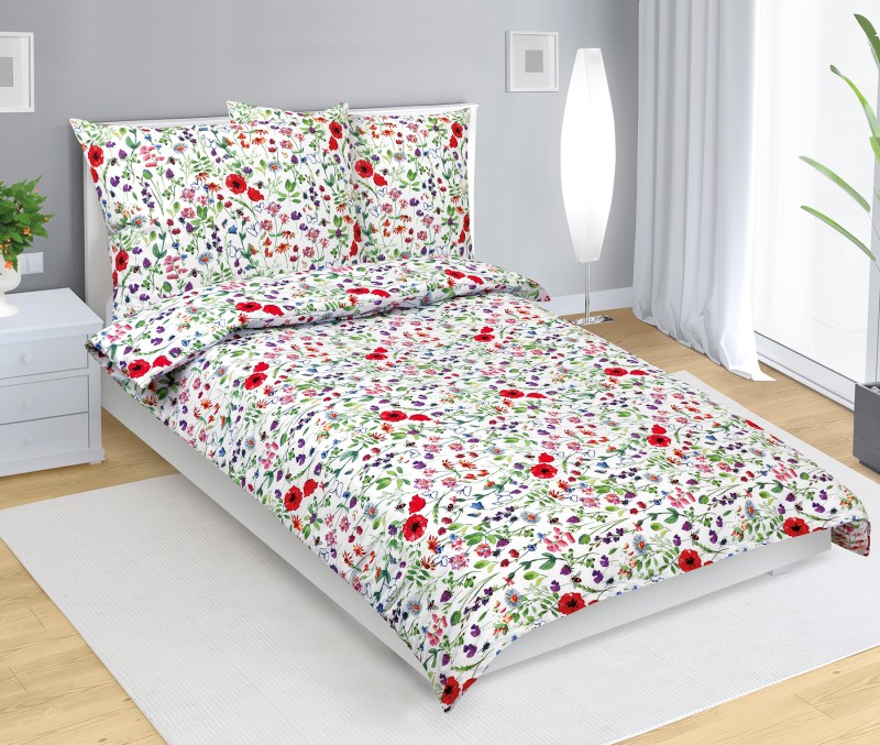 Bellatex Povlečení bavlna, Vlčí máky červené - 140x200, 70x90cm