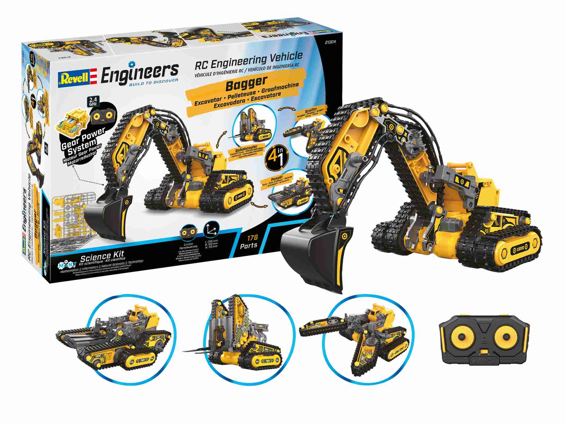 Revell Engineers 21304 - RC Engineering Vehicle 4in1