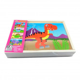 Dromader Dřevěné puzzle, Dinosauři 4 zvířata
