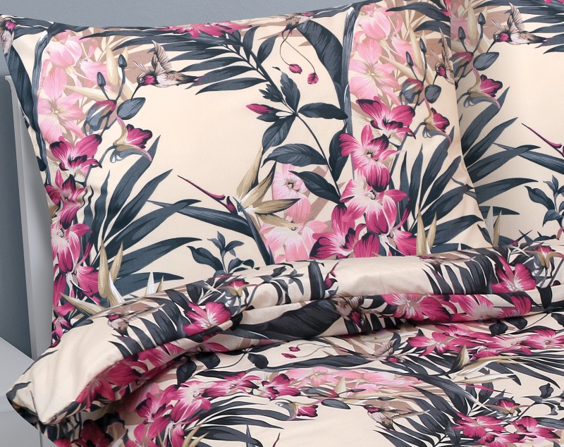 Bellatex Povlečení bavlna, Amarylka růžová - 220x200, 2ks 70x90cm