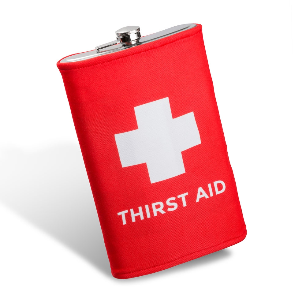 Obří nerezová placatka Thirst Aid 1750 ml