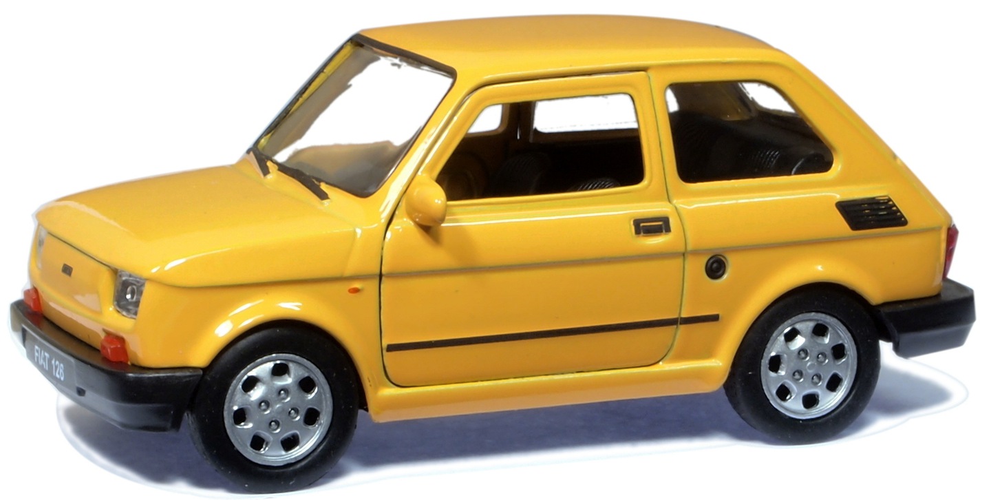 Welly Fiat 126, Žlutý 1:34-39