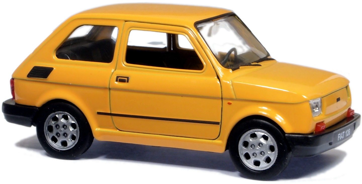 Welly Fiat 126, Žlutý 1:34-39