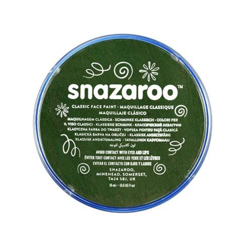 Snazaroo barva na obličej 18 ml. - Zelená, Dark Green