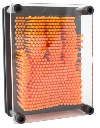 Neonové 3D otisky Pin art, Oranžové