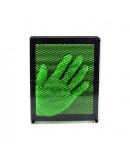 Neonové 3D otisky Pin art, Zelené