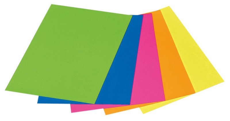 Folia Neonová pěnovka Moosgummi - mix barev 5 ks, 20x29cm