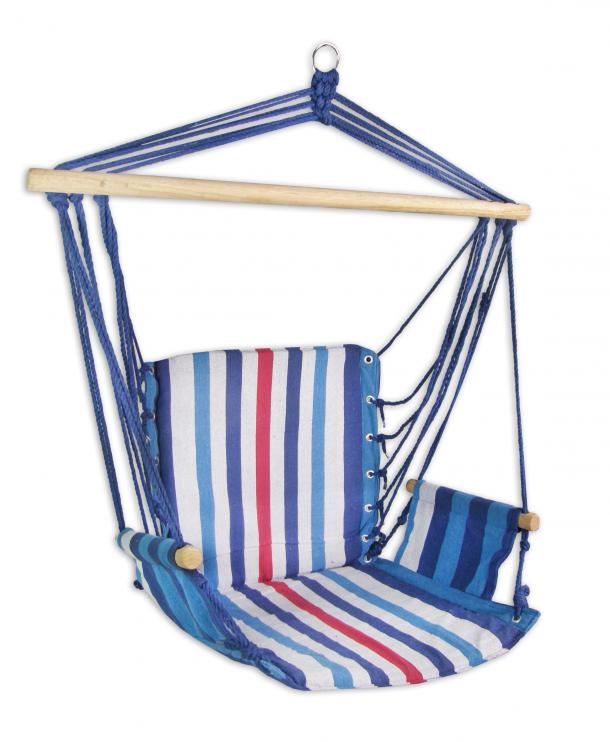 Sedco Houpací křeslo Relax s výplní, modro-bilá, 100 kg