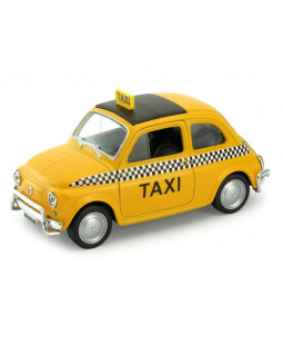 Welly Fiat Nuova 500 Taxi, žlutý 1:34