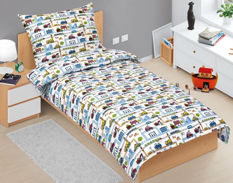 Bellatex Povlečení bavlněné Junior, Město - 140x200, 70x90 cm